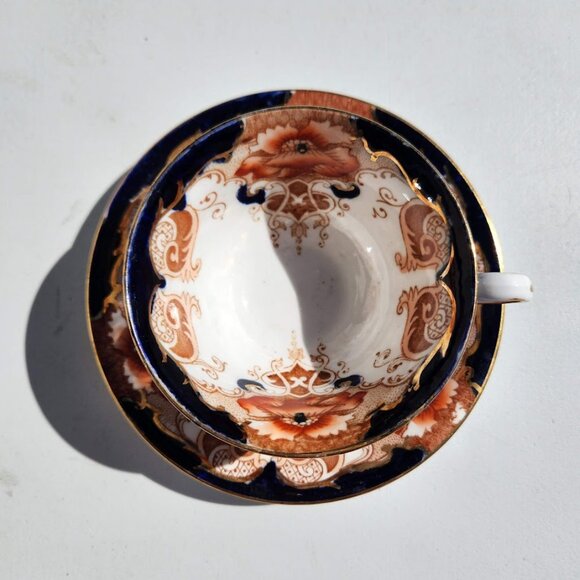 Alfred B Pearce & Co Antique English Bone China Tea Cup Saucer Set Vintage Plate - Picture 7 of 16